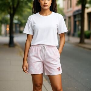 Harry Potter‎ Hot Topic Gryffindor S Pink Blue Tie Dye Fleece Lounge Shorts NWOT